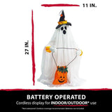 27 Inc. Touch Activated Animatronic Ghost For Halloween Decoration