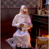 2.9 ft. Life-Size Animatronic Gravely Granny Of Tekky Halloween Decoration