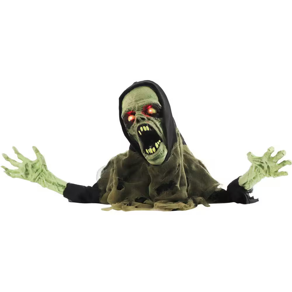 21 in. Trevor the Animated Zombie Groundbreaker Halloween Decoration