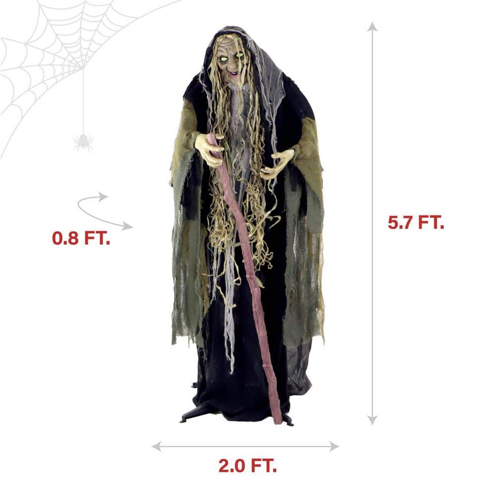 68 in. Touch Activated Animatronic Witch