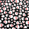 Swim Knit Haunted Skulls on Black Nylon Lycra