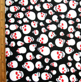 Swim Knit Haunted Skulls on Black Nylon Lycra