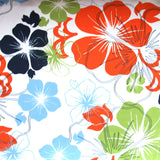Boardshort Fabric Hawaiian Floral on White