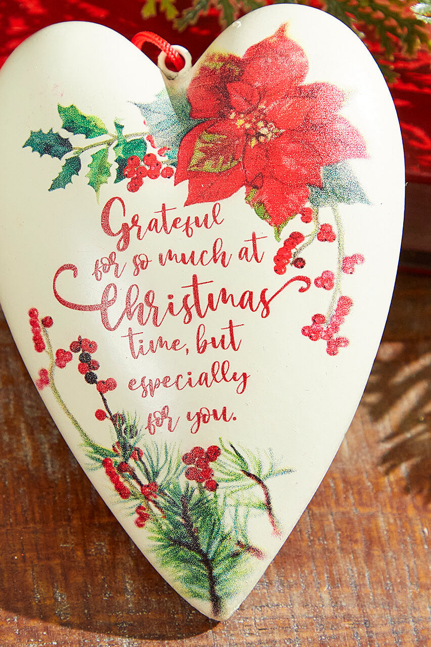 5.5 Inch Grateful Heart Ornament