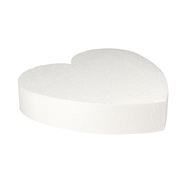 O'Creme Heart Polystyrene Cake Dummy, 6" x 2" High