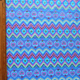 Swim Knit Hearts and Daisies Foil Stripe Remnant