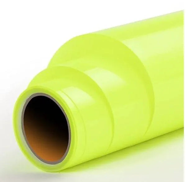 Heat Transfer Vinyl Fluorescent HTV - Neon Yellow (1 Roll - 12"x 60")