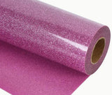 Heat Transfer Vinyl Glitter HTV - Dark Pink (1 Roll - 12"x 60")