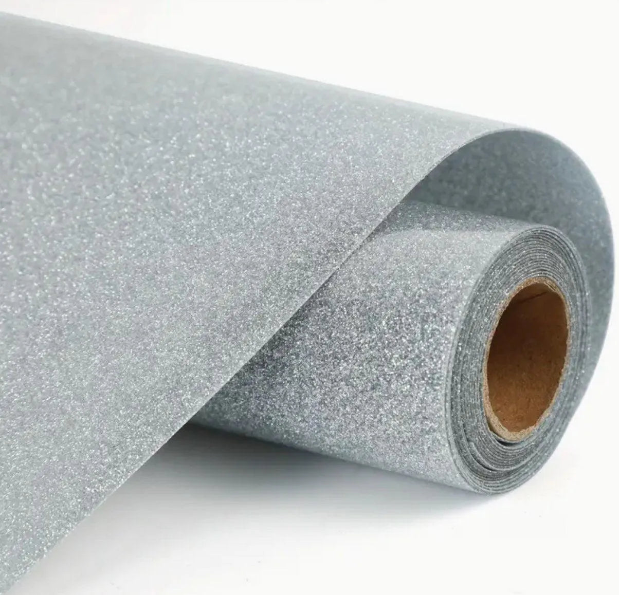 Heat Transfer Vinyl Glitter HTV - Silver (1 Roll - 12"x 60")