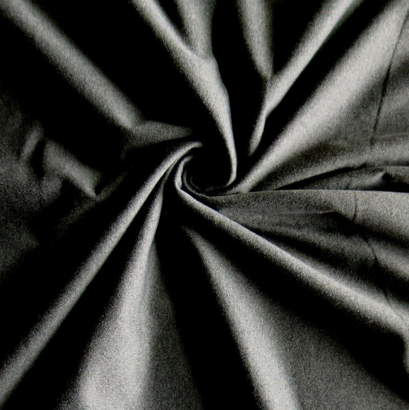 Athletic Micropoly Lycra Jersey Knit Fabric Charcoal Heather