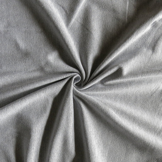 Cotton Lycra Jersey Knit Fabric Heathered Grey
