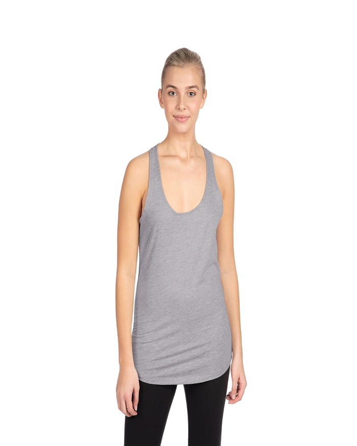 Next Level Lightweight Cotton Poly Jersey Fabric - Heather Grey, Racerback, 30 Singles, 135 Grams, 4.0 Oz (1 Unit)