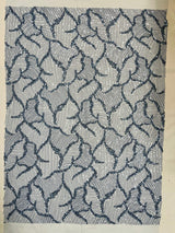 Heavy Beaded Leaf Design Mesh Lace Fabric - Beaded Leaf Pattern, 54" Width (1 Yard)