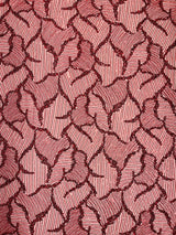 Heavy Beaded Leaf Design Mesh Lace Fabric - Beaded Leaf Pattern, 54" Width (1 Yard)