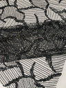 Heavy Beaded Leaf Design Mesh Lace Fabric - Beaded Leaf Pattern, 54" Width (1 Yard)