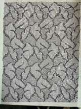 Heavy Beaded Leaf Design Mesh Lace Fabric - Beaded Leaf Pattern, 54" Width (1 Yard)