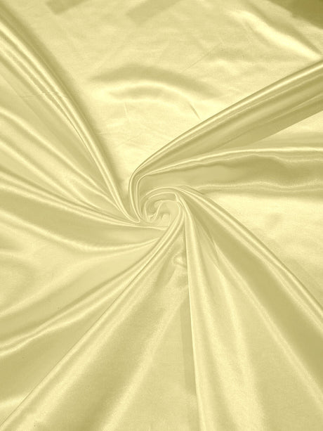 Heavy Shiny Bridal Satin Polyester Fabric - Solid Glossy Finish, 58" Width (1 Yard)