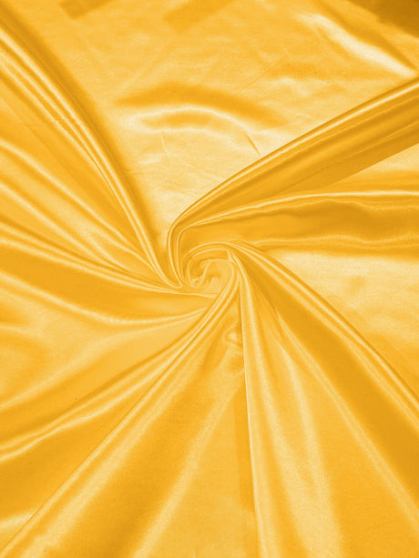 Heavy Shiny Bridal Satin Polyester Fabric - Solid Glossy Finish, 58" Width (1 Yard)