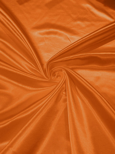 Heavy Shiny Bridal Satin Polyester Fabric - Solid Glossy Finish, 58" Width (1 Yard)