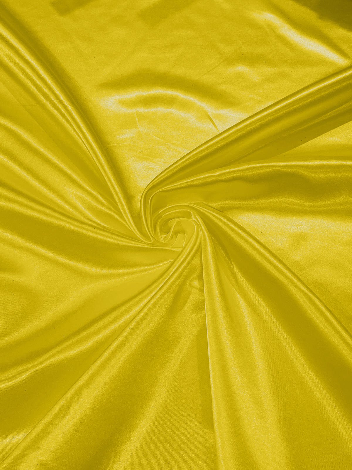 Heavy Shiny Bridal Satin Polyester Fabric - Solid Glossy Finish, 58" Width (1 Yard)
