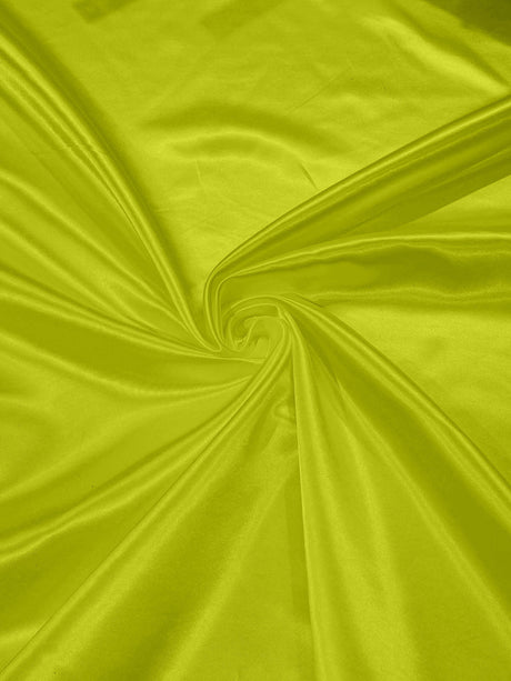 Heavy Shiny Bridal Satin Polyester Fabric - Solid Glossy Finish, 58" Width (1 Yard)