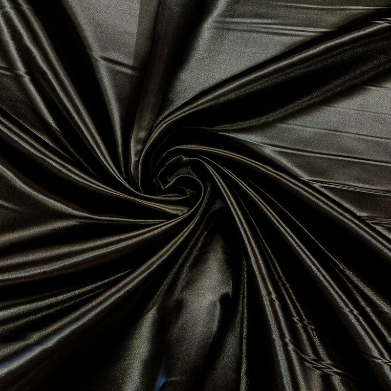 Heavy Shiny Bridal Satin Polyester Fabric - Solid Glossy Finish, 58" Width (1 Yard)
