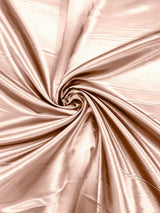 Heavy Shiny Bridal Satin Polyester Fabric - Solid Glossy Finish, 58" Width (1 Yard)