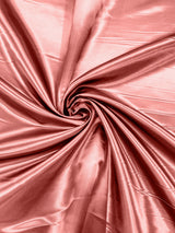Heavy Shiny Bridal Satin Polyester Fabric - Solid Glossy Finish, 58" Width (1 Yard)