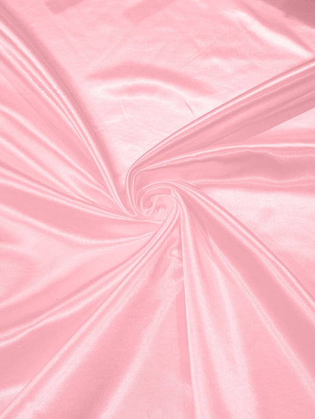 Heavy Shiny Bridal Satin Polyester Fabric - Solid Glossy Finish, 58" Width (1 Yard)