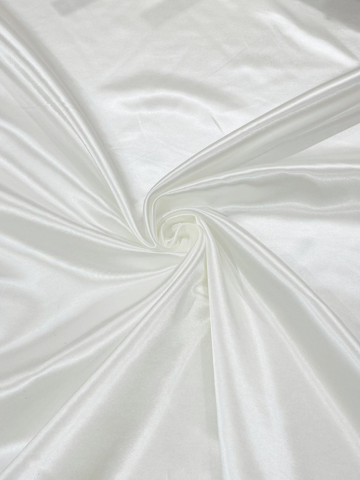 Heavy Shiny Bridal Satin Polyester Fabric - Solid Glossy Finish, 58" Width (1 Yard)