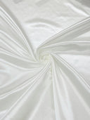 Heavy Shiny Bridal Satin Polyester Fabric - Solid Glossy Finish, 58" Width (1 Yard)