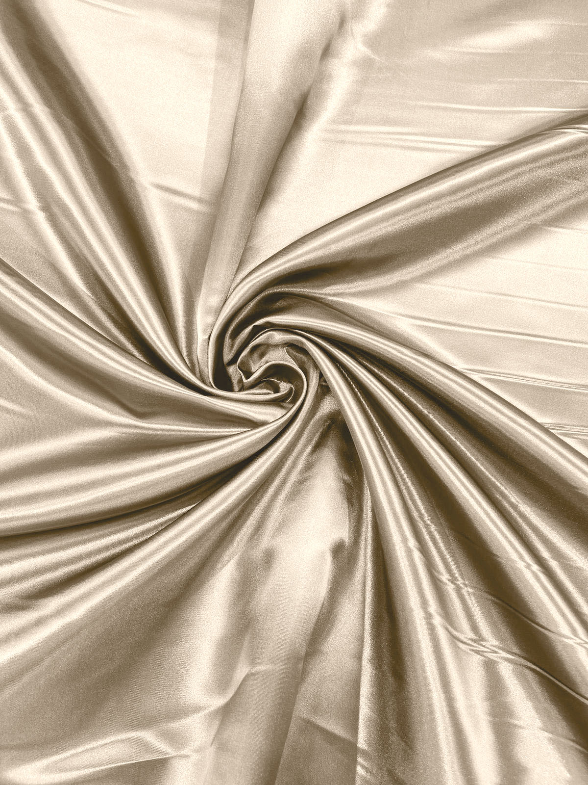 Heavy Shiny Bridal Satin Polyester Fabric - Solid Glossy Finish, 58" Width (1 Yard)