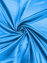 Heavy Shiny Bridal Satin Polyester Fabric - Solid Glossy Finish, 58" Width (1 Yard)