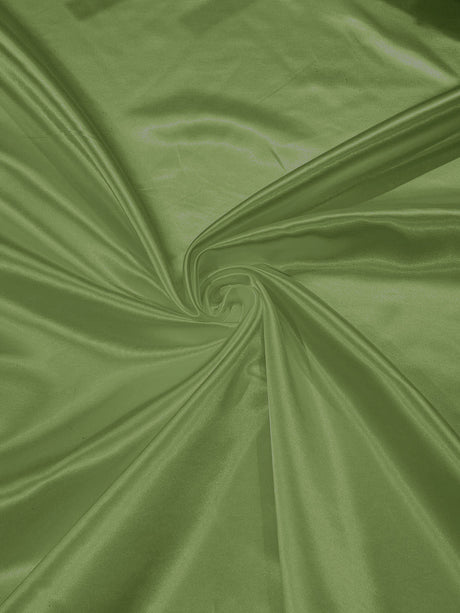 Heavy Shiny Bridal Satin Polyester Fabric - Solid Glossy Finish, 58" Width (1 Yard)
