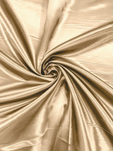 Heavy Shiny Bridal Satin Polyester Fabric - Solid Glossy Finish, 58" Width (1 Yard)