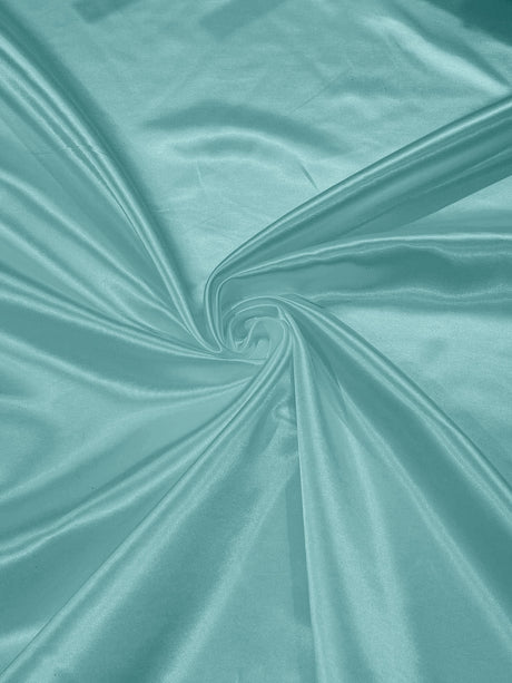 Heavy Shiny Bridal Satin Polyester Fabric - Solid Glossy Finish, 58" Width (1 Yard)
