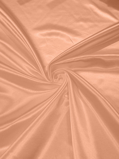 Heavy Shiny Bridal Satin Polyester Fabric - Solid Glossy Finish, 58" Width (1 Yard)