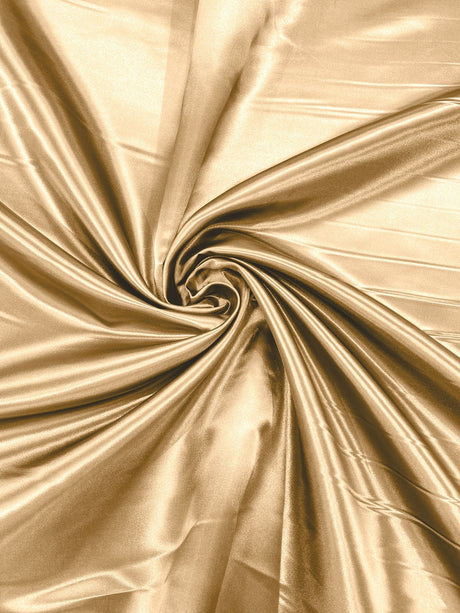 Heavy Shiny Bridal Satin Polyester Fabric - Solid Glossy Finish, 58" Width (1 Yard)