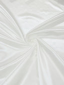 Heavy Shiny Bridal Satin Polyester Fabric - Solid Glossy Finish, 58" Width (1 Yard)