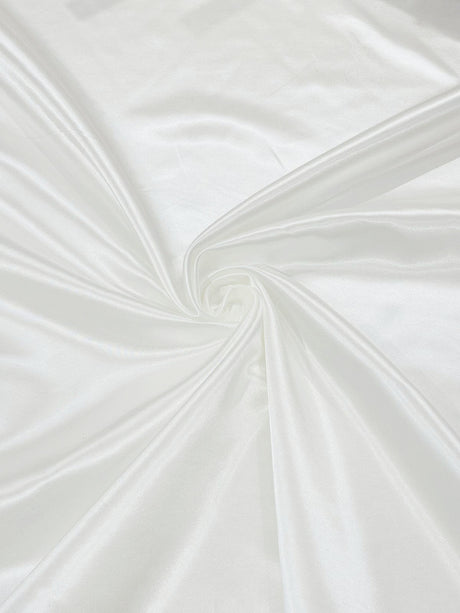 Heavy Shiny Bridal Satin Polyester Fabric - Solid Glossy Finish, 58" Width (1 Yard)