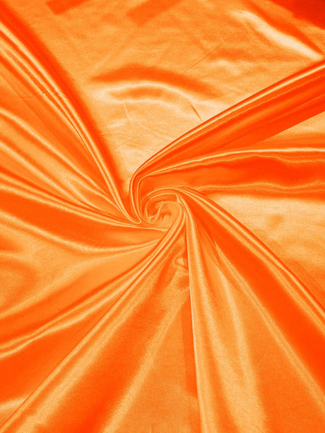 Heavy Shiny Bridal Satin Polyester Fabric - Solid Glossy Finish, 58" Width (1 Yard)