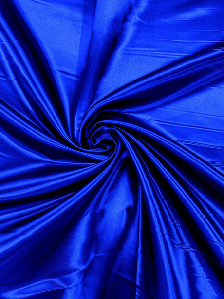 Heavy Shiny Bridal Satin Polyester Fabric - Solid Glossy Finish, 58" Width (1 Yard)