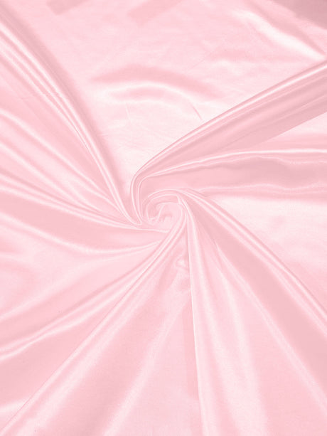 Heavy Shiny Bridal Satin Polyester Fabric - Solid Glossy Finish, 58" Width (1 Yard)