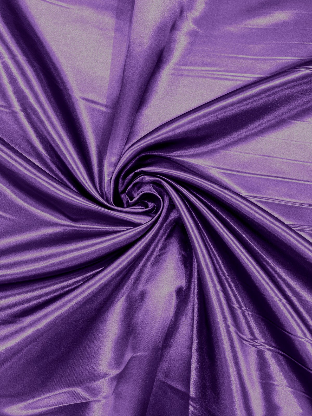Heavy Shiny Bridal Satin Polyester Fabric - Solid Glossy Finish, 58" Width (1 Yard)