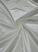 Heavy Shiny Bridal Satin Polyester Fabric - Solid Glossy Finish, 58" Width (1 Yard)