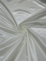 Heavy Shiny Bridal Satin Polyester Fabric - Solid Glossy Finish, 58" Width (1 Yard)