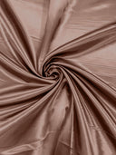 Heavy Shiny Bridal Satin Polyester Fabric - Solid Glossy Finish, 58" Width (1 Yard)
