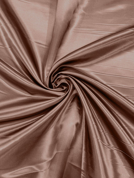 Heavy Shiny Bridal Satin Polyester Fabric - Solid Glossy Finish, 58" Width (1 Yard)