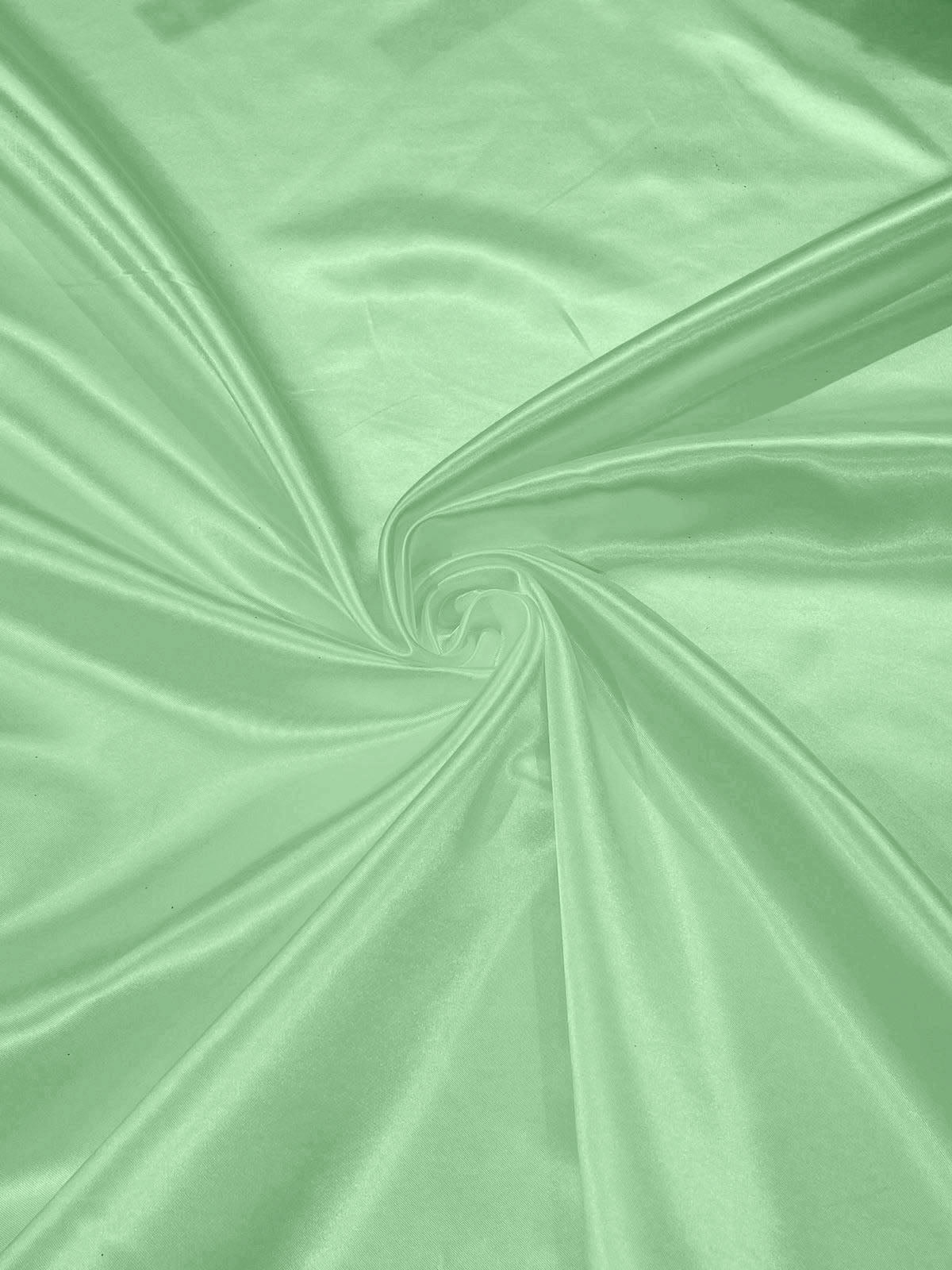 Heavy Shiny Bridal Satin Polyester Fabric - Solid Glossy Finish, 58" Width (1 Yard)