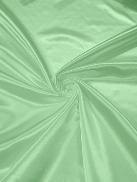 Heavy Shiny Bridal Satin Polyester Fabric - Solid Glossy Finish, 58" Width (1 Yard)